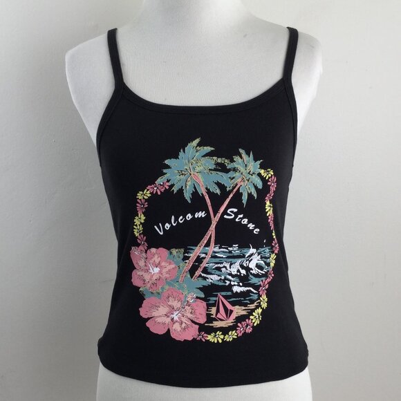 Volcom Stone Black Tank Top s - Picture 2 of 7